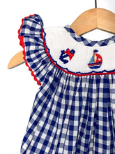 Load image into Gallery viewer, Anchor Smocked Bishop Dress
