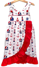 Load image into Gallery viewer, Summer Sailboats Smocked Dress
